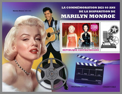 CENTRALAFRICA 2022 MNH Elvis Presley Marilyn Monroe S/S II - IMPERFORATED - DHQ2308 - Elvis Presley