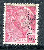 FRANCE- Y&T N°406- Oblitéré Et Perforé - Usados