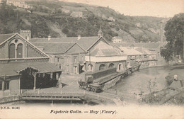 Belgique - Huy - Papeterie Godin - Huy - Fleury - Rivière - Attelage - Pont - Carte Postale Ancienne - Hoei