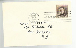 57727) USA First Day Of Issue Canton 1940 Postmark Cancel - 1851-1940