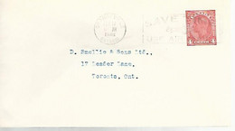 57729) Canada Postal Stationery 1948 Postmark Cancel Slogan - 1903-1954 Reyes