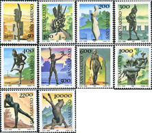 141229 MNH SAN MARINO 1987 OBRAS DE ESCULTORES CONTEMPORANEOS - Oblitérés