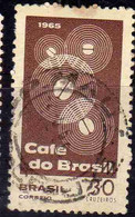 BRAZIL BRASIL BRASILE BRÉSIL 1965 COFFEE BEANS BRAZILIAN PUBLICITY 30cr USED USATO OBLITERE' - Used Stamps