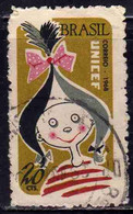 BRAZIL BRASIL BRASILE BRÉSIL 1968 UNICEF WHIMISICAL FIRL 20c USED USATO OBLITERE' - Used Stamps