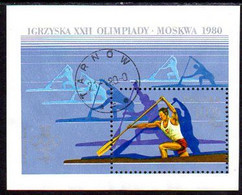 POLAND 1980 Winter Olympic Games Block  Used.  Michel Block 81 - Blocks & Sheetlets & Panes