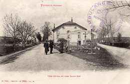 POUXEUX VERS EPINAL ET VERS SAINT-DIE " ENTREE DE LA TAVERNE " TAMPON AMBULANCE - Pouxeux Eloyes