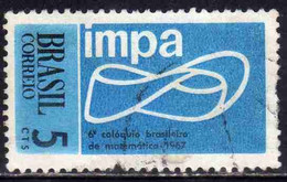 BRAZIL BRASIL BRASILE BRÉSIL 1967 IMPA BRAZILIAN MATHEMATICAL CONGRESS MOBIUS STRIP 5c USED USATO OBLITERE' - Oblitérés