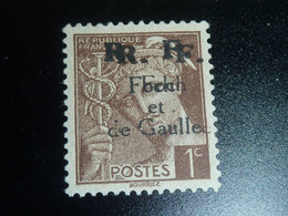 TIMBRE DE FRANCE TP N°404 DOUBLE SURCHARGE PARTIEL R.F. FOCH ET DE GAULLE (FEV/23) - Ungebraucht