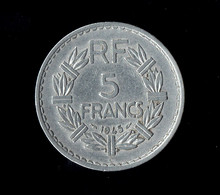LAVRILLIER - GOUVERNEMENT PROVISOIRE - ALUMINIUM - 5 F 1945 C - B+ - 5 Francs