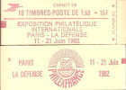 CARNET 2187-C 2c Liberté De Delacroix "PHILEXFRANCE 82" Avec "10 Sous Logo" Conf. 6. Bas Prix Parfait état. - Modern : 1959-…