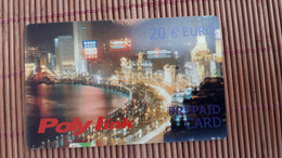 Poly Link Prepaidcard  Belgium 20 Euro Used Rare - Cartes GSM, Recharges & Prépayées