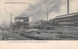 ETATS-UNIS - AL - Alabama - Souvenir From Birmingham - Steel Plant And Rail Mill. Ensley - Voyagé (voir Les 2 Scans) - Altri & Non Classificati