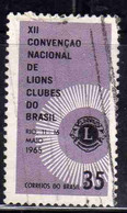 BRAZIL BRASIL BRASILE BRÉSIL 1965 CONVENTION OF THE LIONS CLUBS RIO DE JANIRO 35cr USED USATO OBLITERE' - Used Stamps