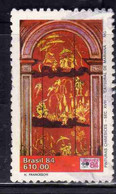 BRAZIL BRASIL BRASILE BRÉSIL 1984 LUBRAPEX 84 CENTURY PAINTING MARIANA CATHEDRAL PEOPLE 610cr USED USATO OBLITERE' - Used Stamps