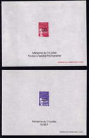 France épreuves Timbres D'usage Courant N°3083 Et 3086/3088 Et 3091/3093 Et 3095 Et 3099 Marianne De Luquet 9  Blocs Gom - 1997-2004 Marianne Van De 14de Juli