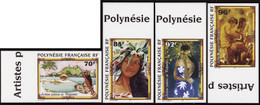 Polynésie Non Dentelés N°520 /523 Artistes Peintres (4  Valeurs) Qualité:** - Geschnittene, Druckproben Und Abarten