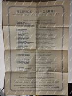 Italy Italia PROGRAMMA  Elenco Dei Carri VENTIMIGLIA XV Battaglia Di Fiori 31 Maggio 1953 - Programmes