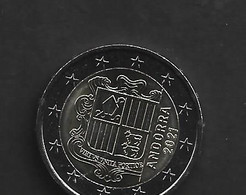 ANDORRA EUROS 1 MONEDA DE 2,00€  SACADA DEL ROLLO SIN CIRCULAR DE MOMENTO ESCASEAN. (m2021) - Andorra