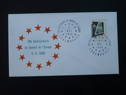 Lettre Cover 20 Ans Parlement Européen Conseil De L'Europe Luxembourg 1969 - Lettres & Documents