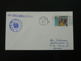 Lettre Postée à Bord Du Bateau école Amerigo Vespucci Cover Posted At Sea Halifax Canada 1976 - Cartas & Documentos
