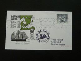 Lettre Cover Voyage Bateau Thor Heyerdahl Ship Boat Sail Baltic Race Suede Sweden 1987 (ex 1) - Covers & Documents