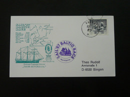 Lettre Cover Voyage Bateau Thor Heyerdahl Ship Boat Sail Baltic Race Suede Sweden 1987 (ex 2) - Cartas & Documentos