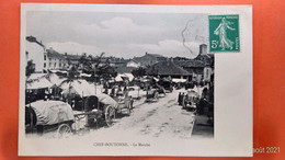 CPA (79) Chef Boutonne. Le Marché.   Animée. (X.1562) - Chef Boutonne