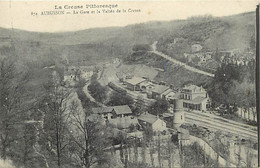 Delcampe - - Creuse.-ref-A508- Aubusson - Gare Et Vallée De La Creuse - Gares - Ligne De Chemin De Fer -petit Plan Train - - Aubusson