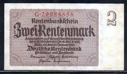 659-Allemagne 2 Rentenmark 1937 G299 - Autres & Non Classés