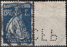 PORTUGAL 432 (o) Cérès Perfin Perforé Gwelocht Lochungen Sur Forte Faciale 1926 - Usado