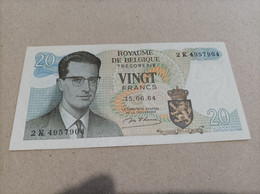 Billete De Belgica De 20 Francos, Año 1964 - Da Identificare