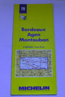 CARTE MICHELIN - BORDEAUX - AGEN - MONTAUBAN - 79 - 1987 - 1988 - Cartes Routières