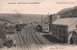 BELGIQUE - Trois Ponts - La Gare Vers Grandhalleux - Edit Ste St Antoine - Carte Postale Ancienne - - Trois-Ponts