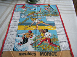 Torchon Publicitaire 1985 - Meubles Morice SAINT-BRIEUC (22) - Sports En Toutes Saisons Made In France - Autres & Non Classés