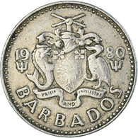 Monnaie, Barbade, 25 Cents, 1980 - Barbades