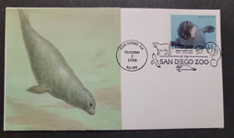 SB) 1996 UNITED STATES - USA, ENDANGERED SPECIE, FLORIDA MANATEE, SAN DIEGO ZOO, VERY NICE CANCELLATION, FDC  XF - 1991-2000