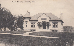 Granville Massachusetts, Public Library Building Architecture, C1900s/10s Vintage Postcard - Bibliothèques