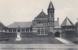 Woburn Massachusetts, Public Library Building Architecture, C1900s Vintage Postcard - Biblioteche