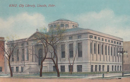 Lincoln Nebraska, Public Library Building Architecture, C1900s/10s Vintage Postcard - Bibliothèques