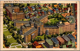 Pennsylvania Pittsburgh Aerial View Of West Penn Hospital 1946 - Pittsburgh