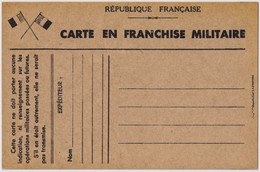 FRANCE - Carte FM De 1939/40 (Imprimerie Chambrelent) - Neuf - TB - 2. Weltkrieg 1939-1945