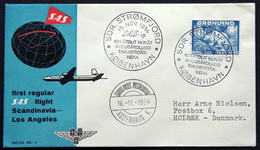 Greenland  1954 SAS Første Flyvning Sdr. Strømfjord - København 15-11-1954 (parti 777) - Storia Postale