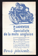 (moto) Paris: Prospectus ECURIE LADEVEZE Spécialiste De La, Moto Anglaise  (PPP40925) - Motos