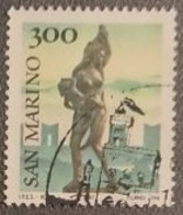 SAN MARINO 1987 SCULTURE ESPOSTE LIRE 300 - Used Stamps