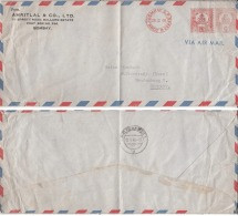 India  1946 - 1R6A  Meter Frank  FOLDED  Cover  Bombay To Germany   #  99052  Inde  Indien - Lettres & Documents