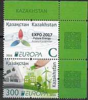 2016  Kasachstan Kazakhstan Mi. 966-7**MNH  Europa: Umweltbewusst Leben. - 2016