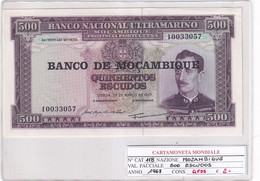 MOZAMBICO 500 ESCUDOS 1967 P118 - Mozambico