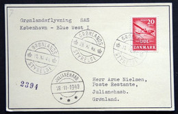 Greenland 1949 SAS  København - Blue West I  (parti 776) - Lettres & Documents