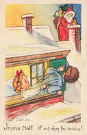 Santa Claus , Père Noël * Carte Mignonette Illustrateur J. IDRAC * Joyeux NOEL Joyeuse St Nicolas * Jeux Jouets Enfants - Kerstman