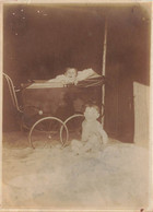 Landau Ancien * Thème Pram Kinderwagen Enfant Bébé Poussette * Photo Ancienne 12x8.8cm - Sonstige & Ohne Zuordnung